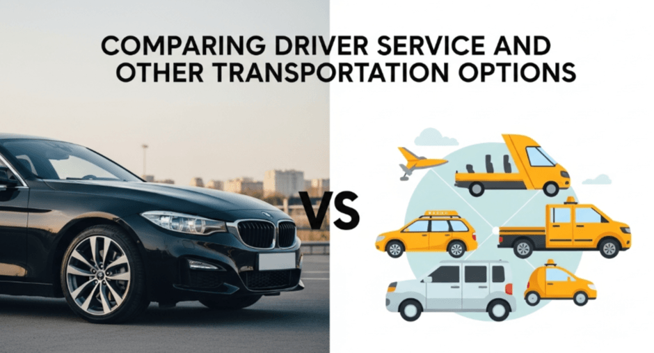 Comparing driver service and other transportation options