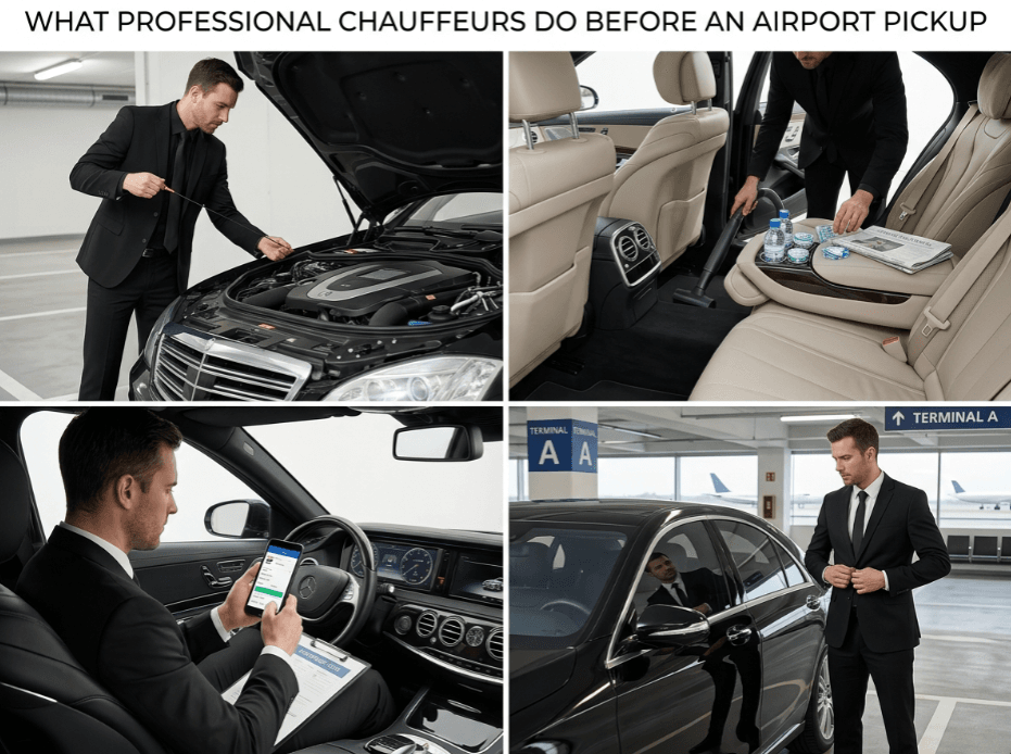 What Professional Chauffeurs Do Before an Airport Pickup